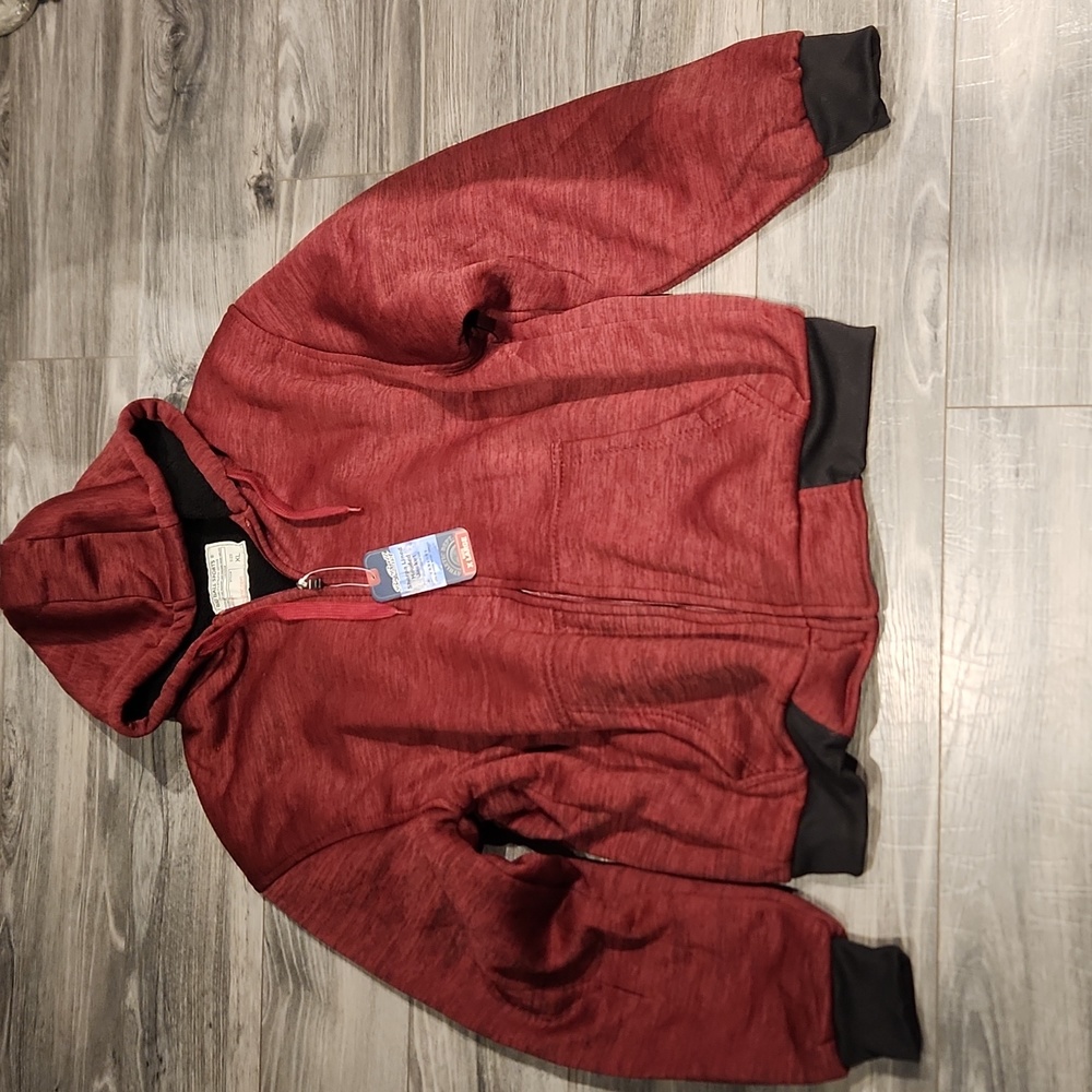 NWT Big Ball Sports Men's sz XL Sherpa Lined Hooded Jacket
